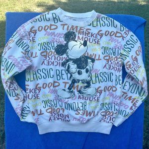 Disney Mickey Mouse Beyond Classic All Over Print Graffiti Sweatshirt